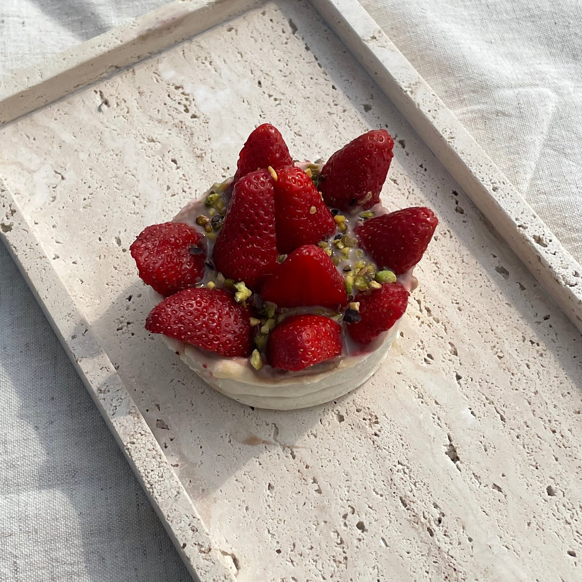 TARTE FRAISES & PISTACHE - SANS GLUT
